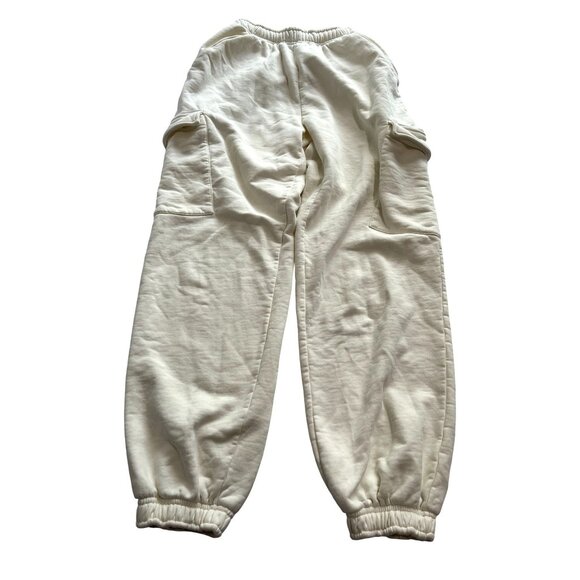 LAPOINTE Cotton Cargo Sweatpant in Off White - Picture 1 of 5